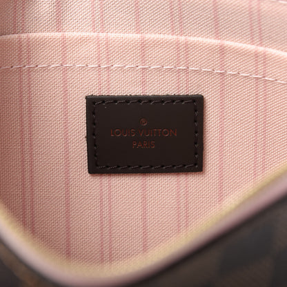 Louis Vuitton Damier Ebene Neverfull MM GM Pochette Rose Ballerine 6 of 7