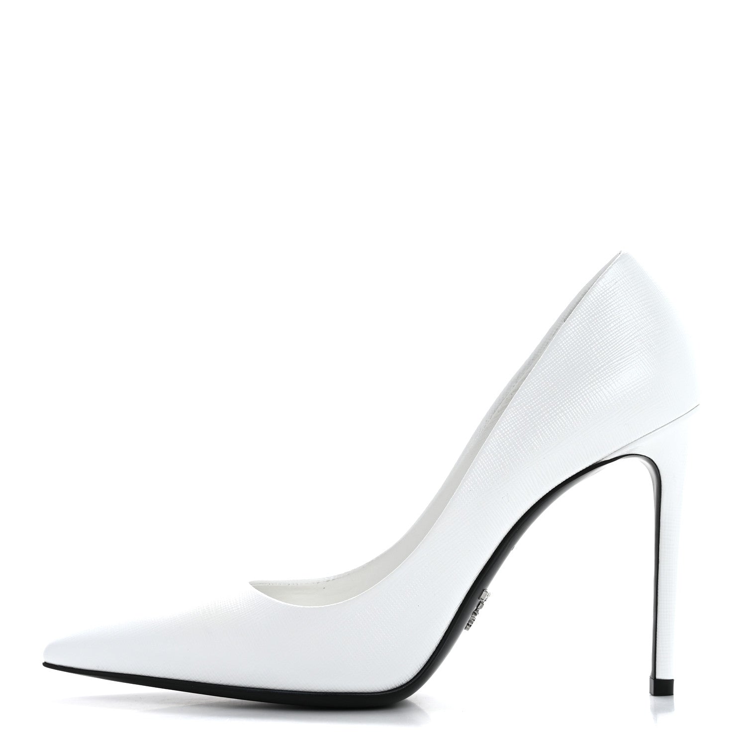 Prada Saffiano Vernice Pumps 37.5 White 1 of 9