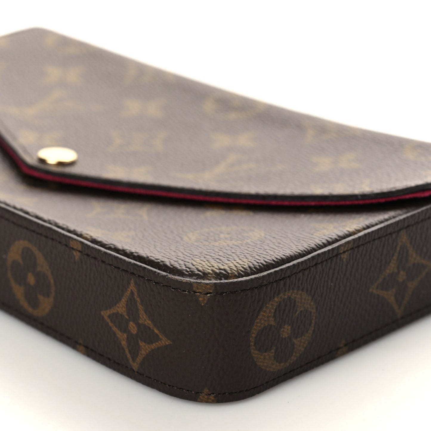 Monogram Pochette Felicie Chain Wallet Fuchsia