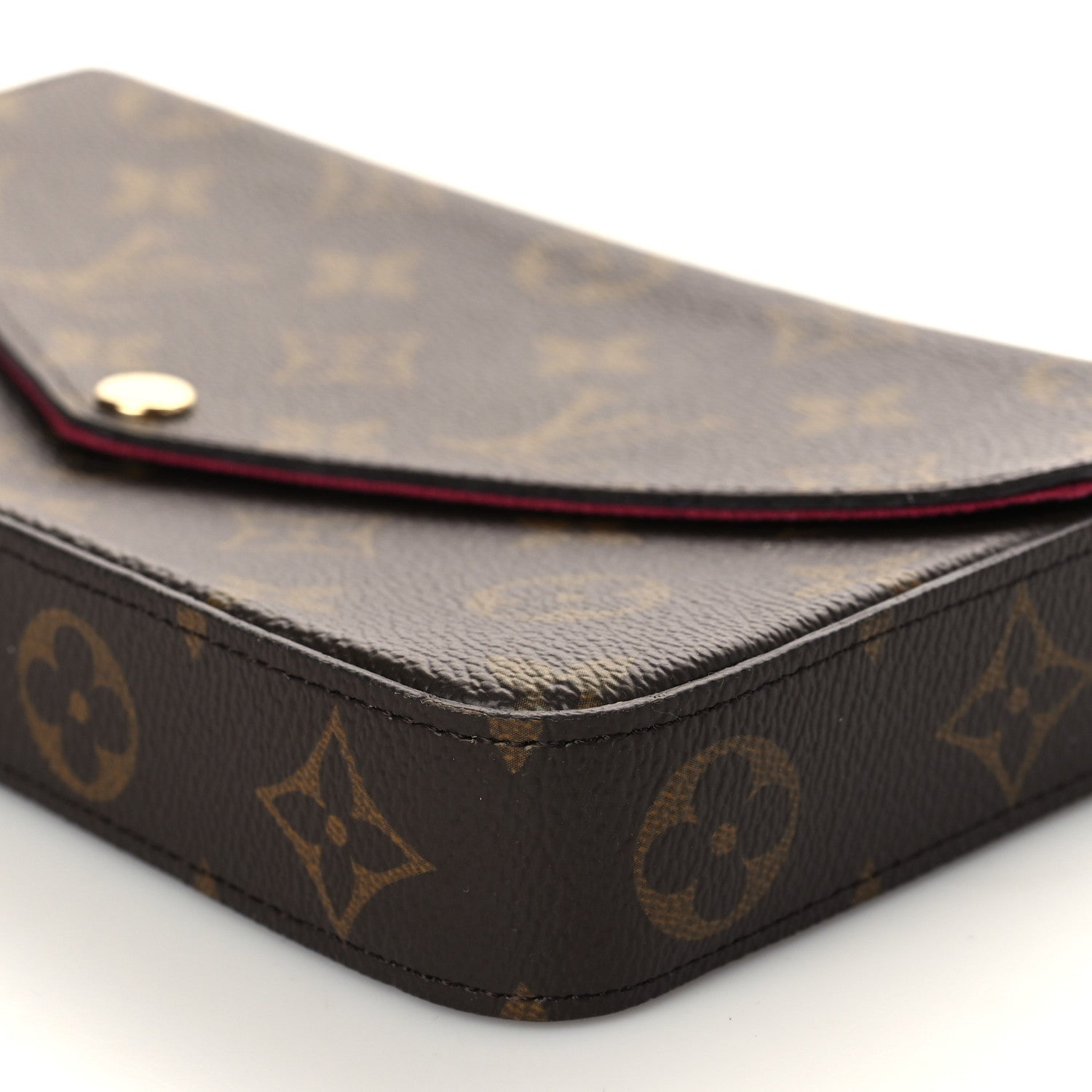 Louis Vuitton Monogram Pochette Felicie Chain Wallet Fuchsia 8 of 8