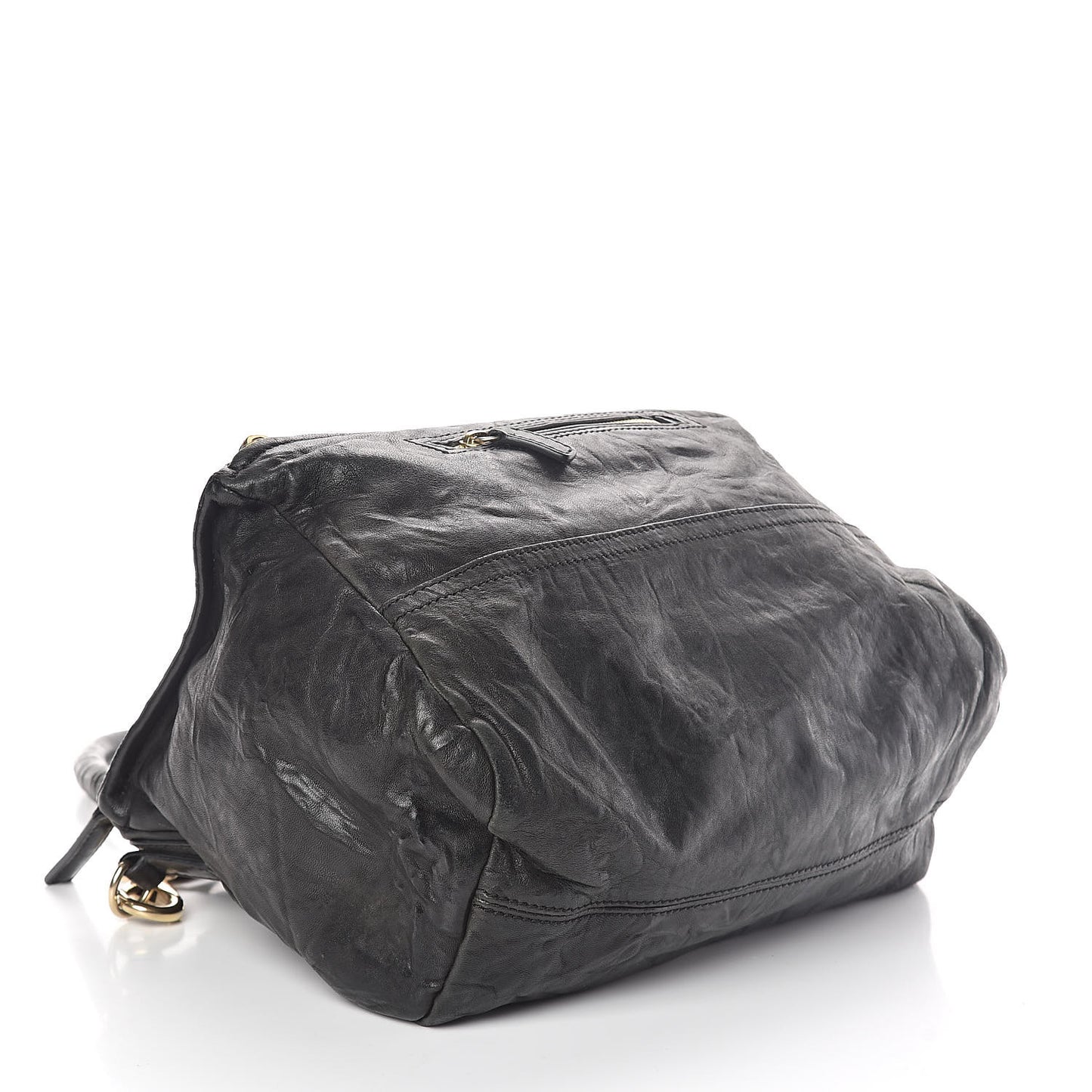 Tumbled Sheepskin Medium Pandora Bag Black
