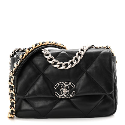 Chanel Lambskin Quilted Medium Chanel 19 Flap Black 1 of 10