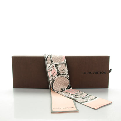 Louis Vuitton Silk Monogram Trunks Bandeau Rose Poudre 5 of 5