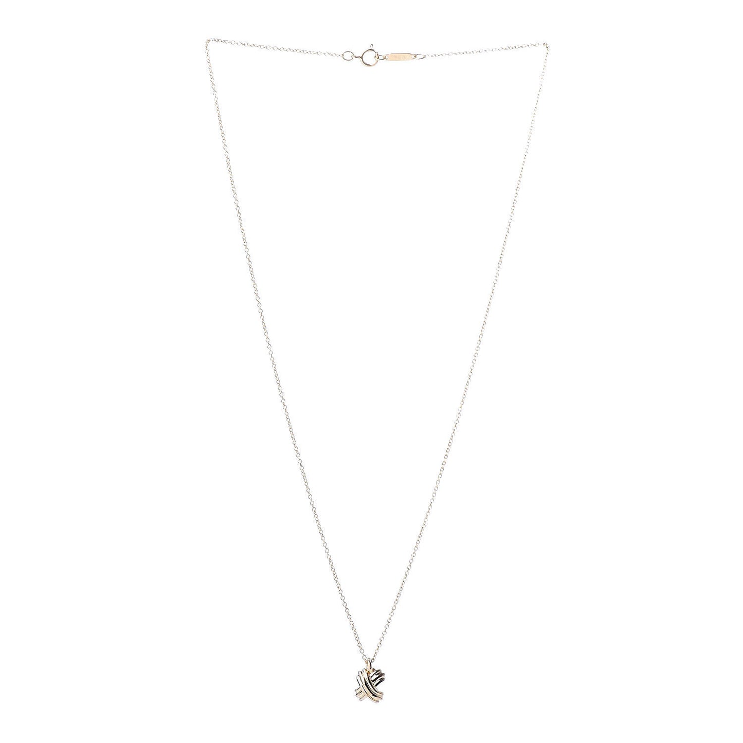 18K Yellow Gold Mini Signature X Pendant Necklace