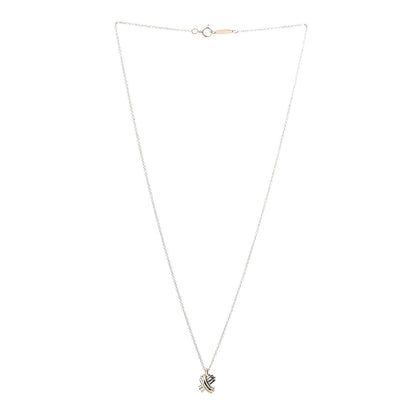 Tiffany 18K Yellow Gold Mini Signature X Pendant Necklace 3 of 7