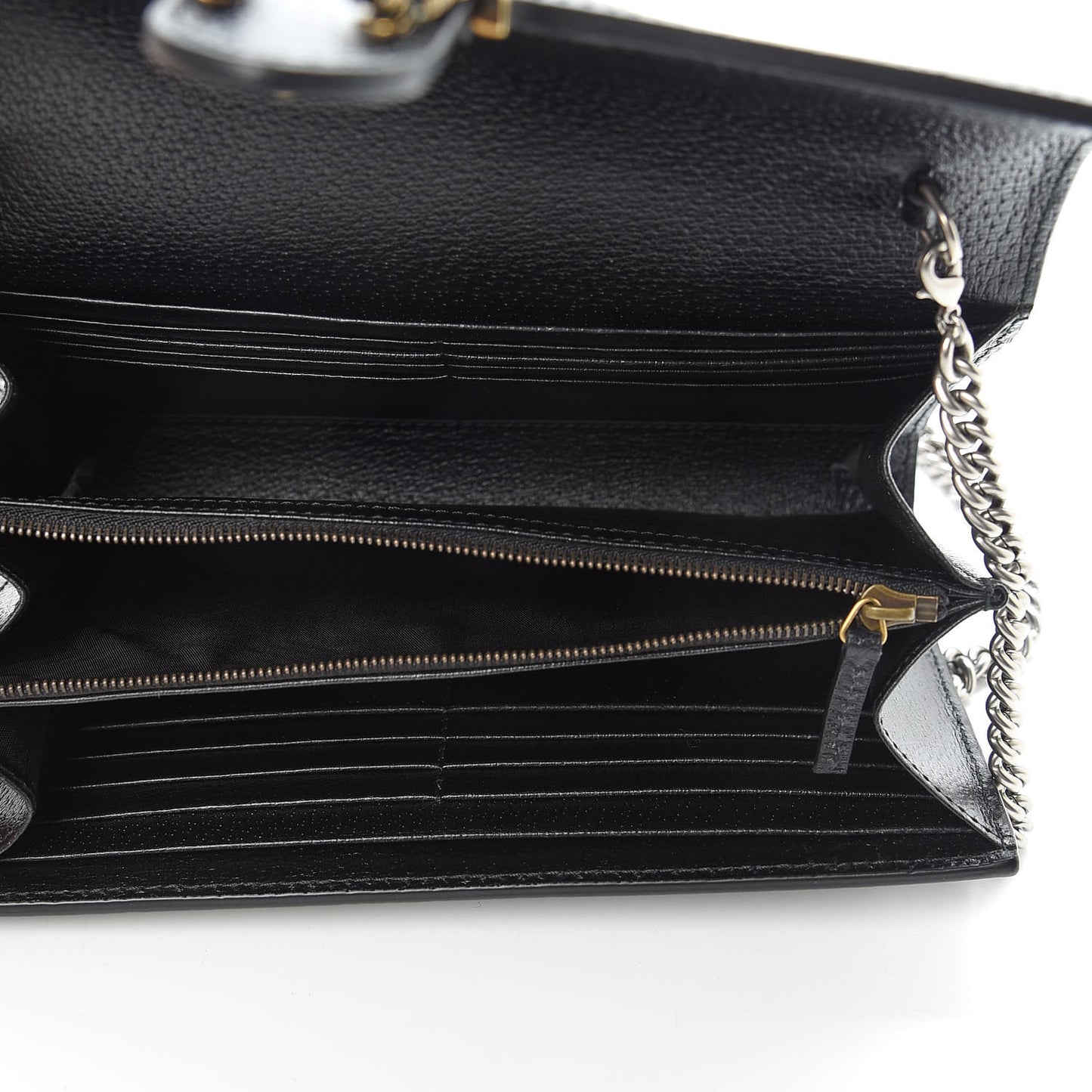 Calfskin Web Mini Dionysus Chain Wallet Black