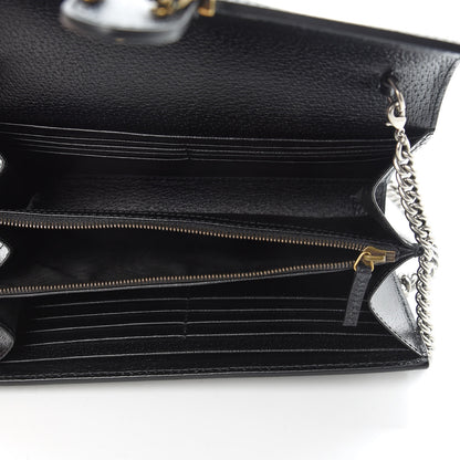 Gucci Calfskin Web Mini Dionysus Chain Wallet Black 5 of 11