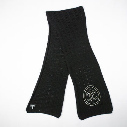 Chanel Cashmere Chain CC Scarf Black 3 of 4