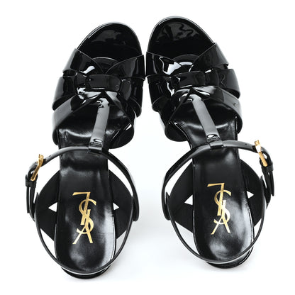 Saint Laurent Patent Tribute 105 Platform Sandals 39 Black 2 of 10
