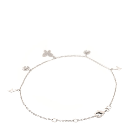 Parker & West by FASHIONPHILE 14K White Gold Diamond Butterfly Flower Charm Bracelet 2 of 4