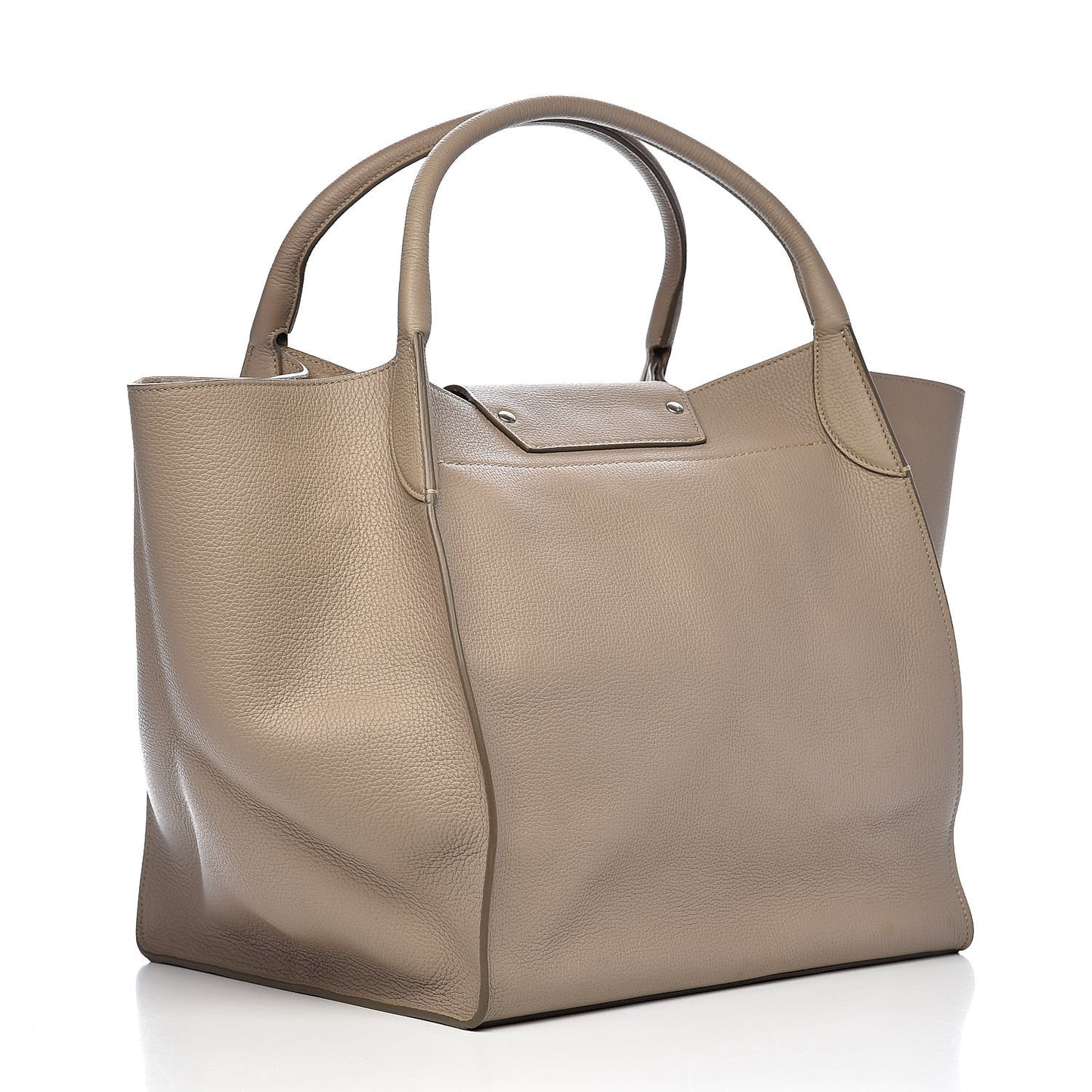 Supple Grained Calfskin Medium Big Bag Light Taupe