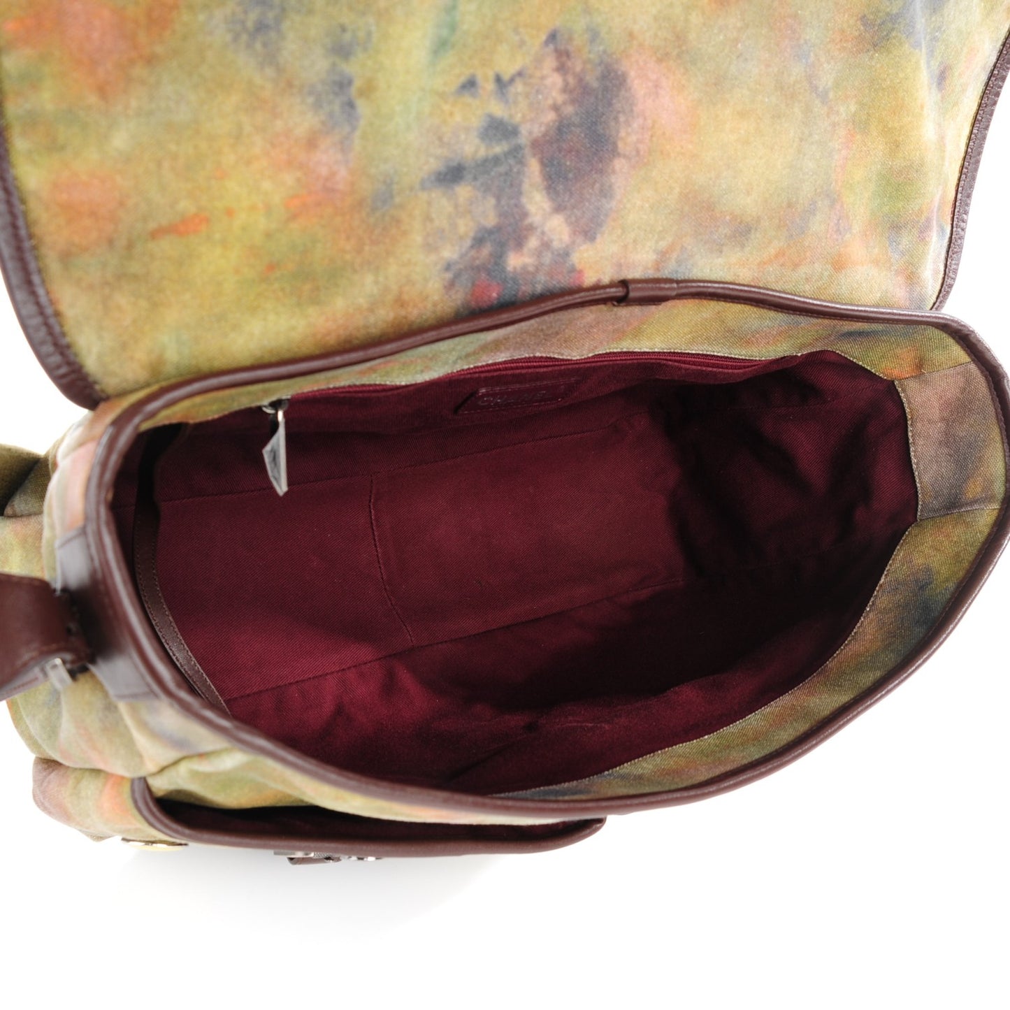 Washed Toile Large Graffiti On The Pavements Messenger Khaki Multicolor