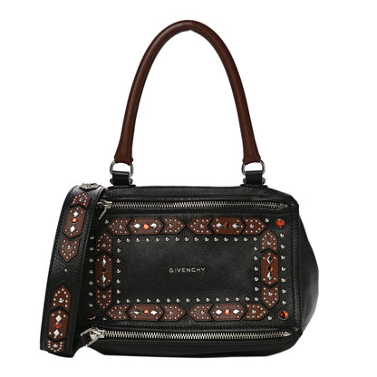 Givenchy Calfskin Small Studded Pandora Black Brown 1 of 8