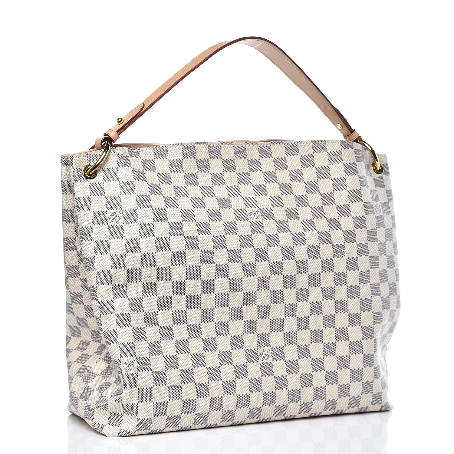 Louis Vuitton Damier Azur Graceful MM Rose Ballerine 3 of 9