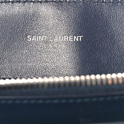 Saint Laurent Calfskin Y Quilted Monogram Medium Loulou Chain Satchel Denim Blue 6 of 10