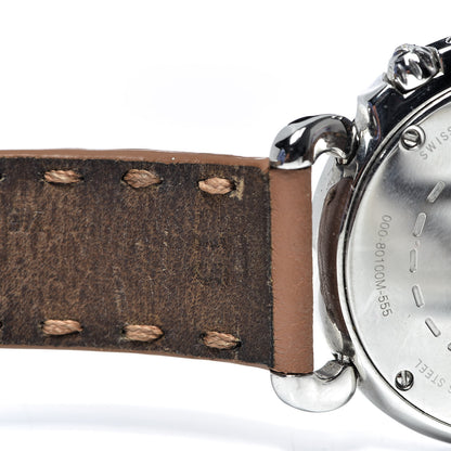 Fendi Stainless Steel Calfskin Diamond Mother of Pearl 37mm Selleria Quartz Watch Brown 7 of 10