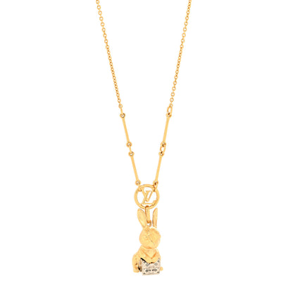 Louis Vuitton Rabbit Necklace Gold 1 of 6