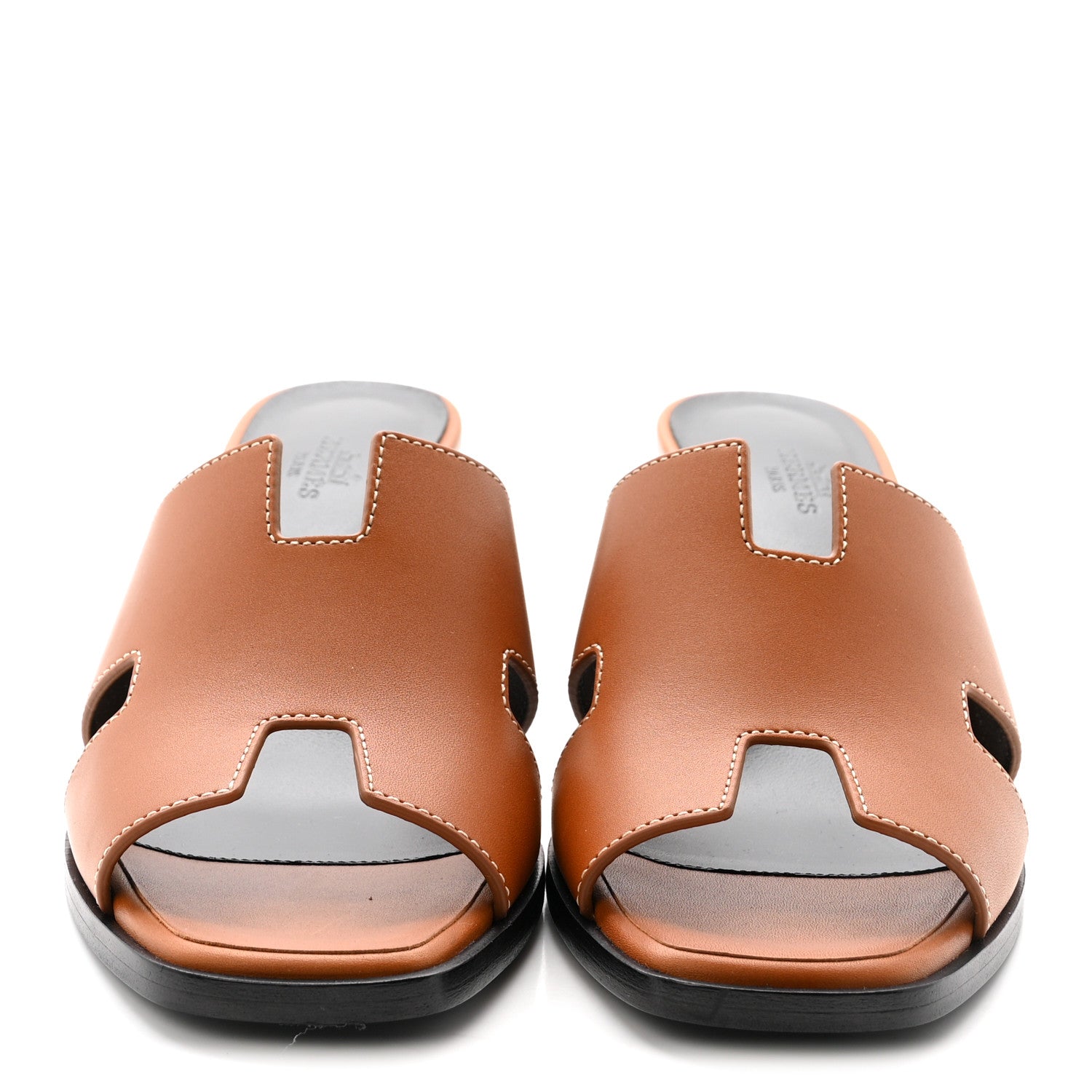 Hermes Calfskin Helia 60 Sandals 39 Gold 3 of 9