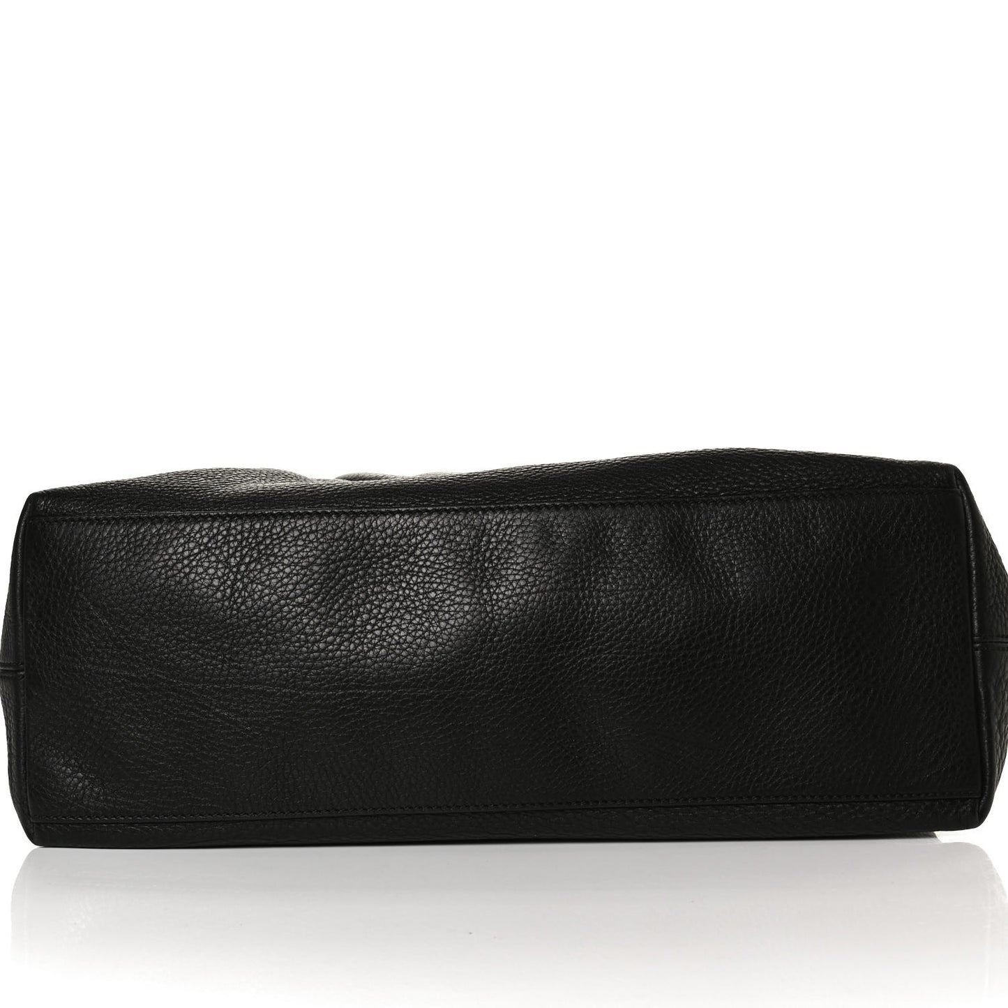 Pebbled Calfskin Medium Soho Chain Shoulder Bag Black