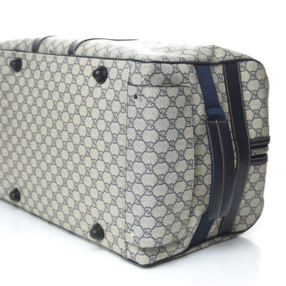 Gucci GG Plus Monogram Large Carry On Duffle Trolley Navy 11 of 16