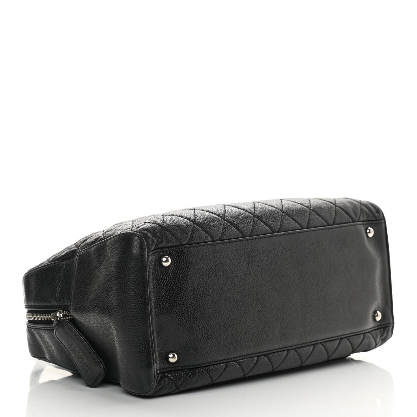 Caviar Quilted Bowler Black
