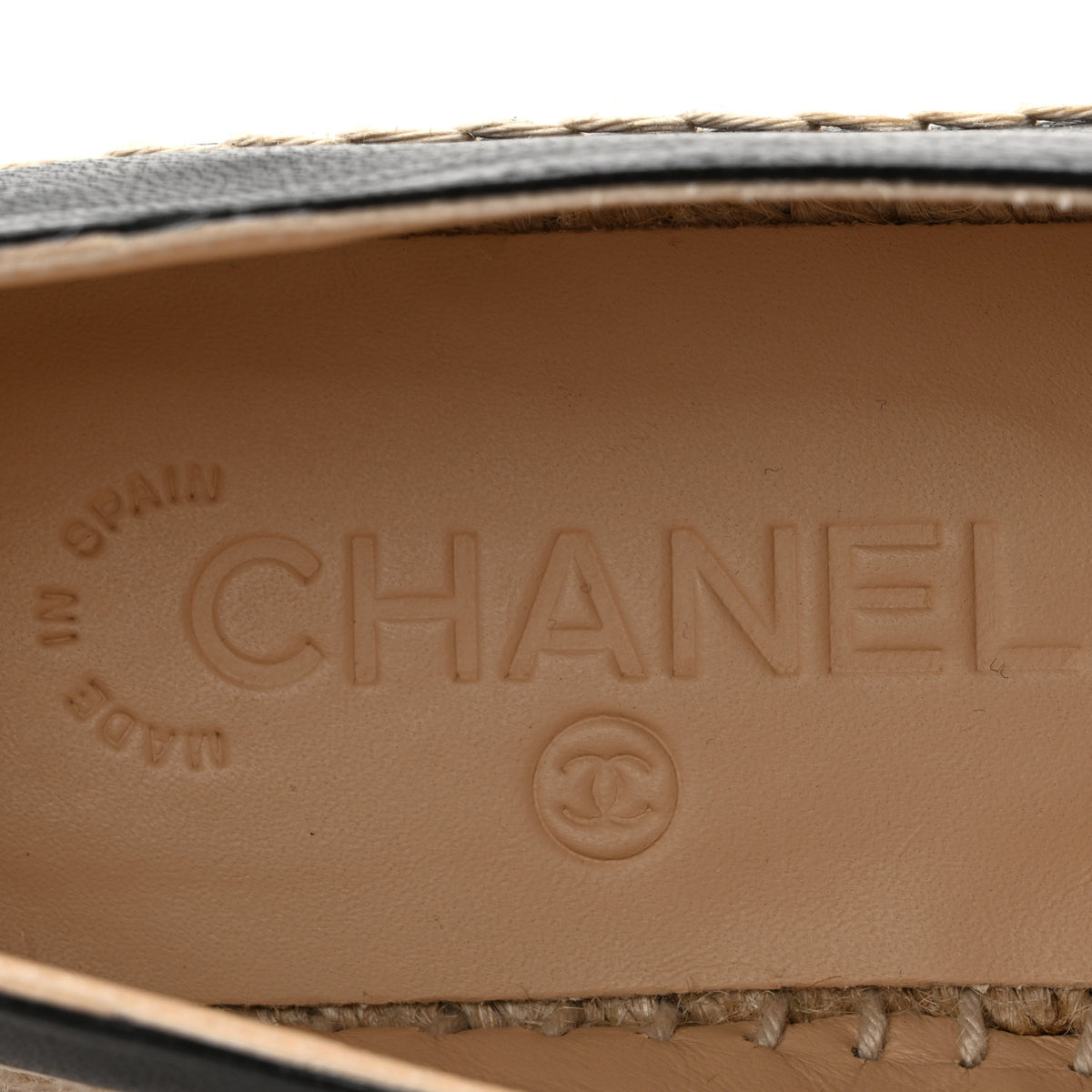 Lambskin CC Espadrilles 36 Black