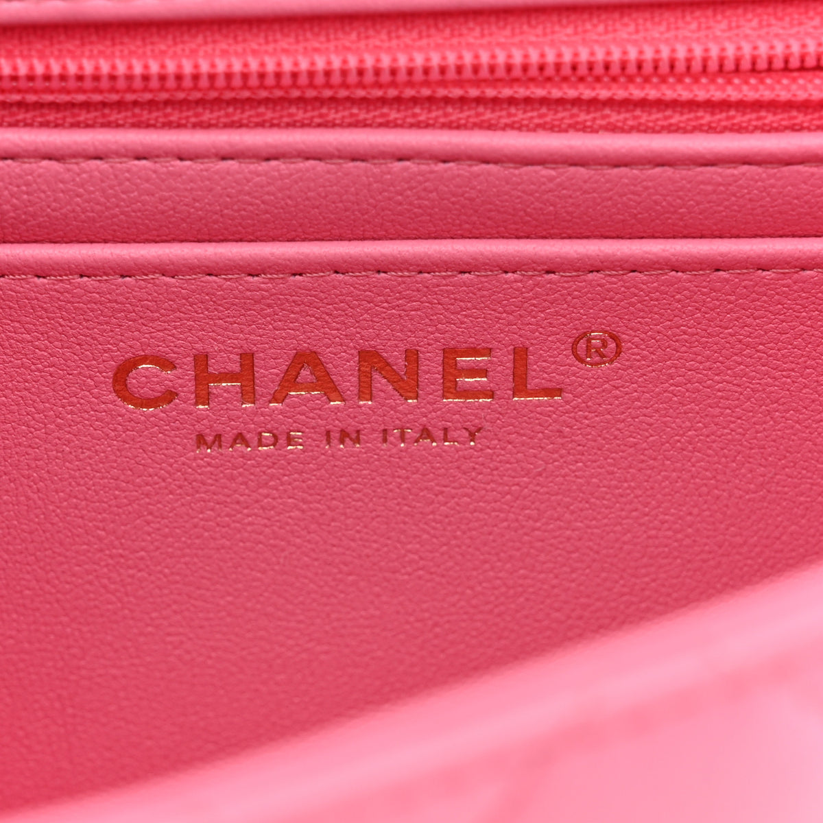 Lambskin Quilted Mini Top Handle Rectangular Flap Light Pink