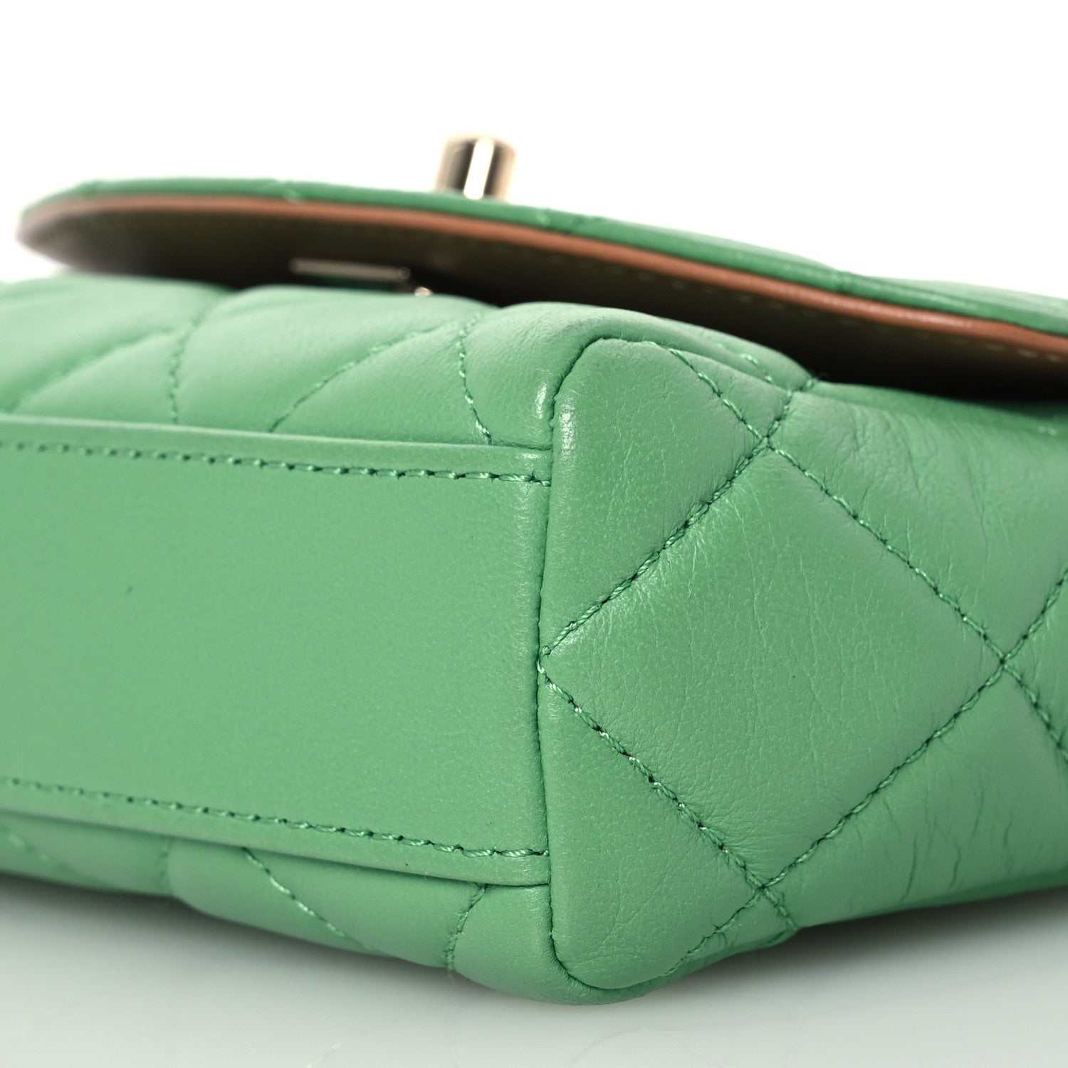 Chanel Lambskin Mixed Fibers Quilted Small Cocovado Flap Green 10 of 11