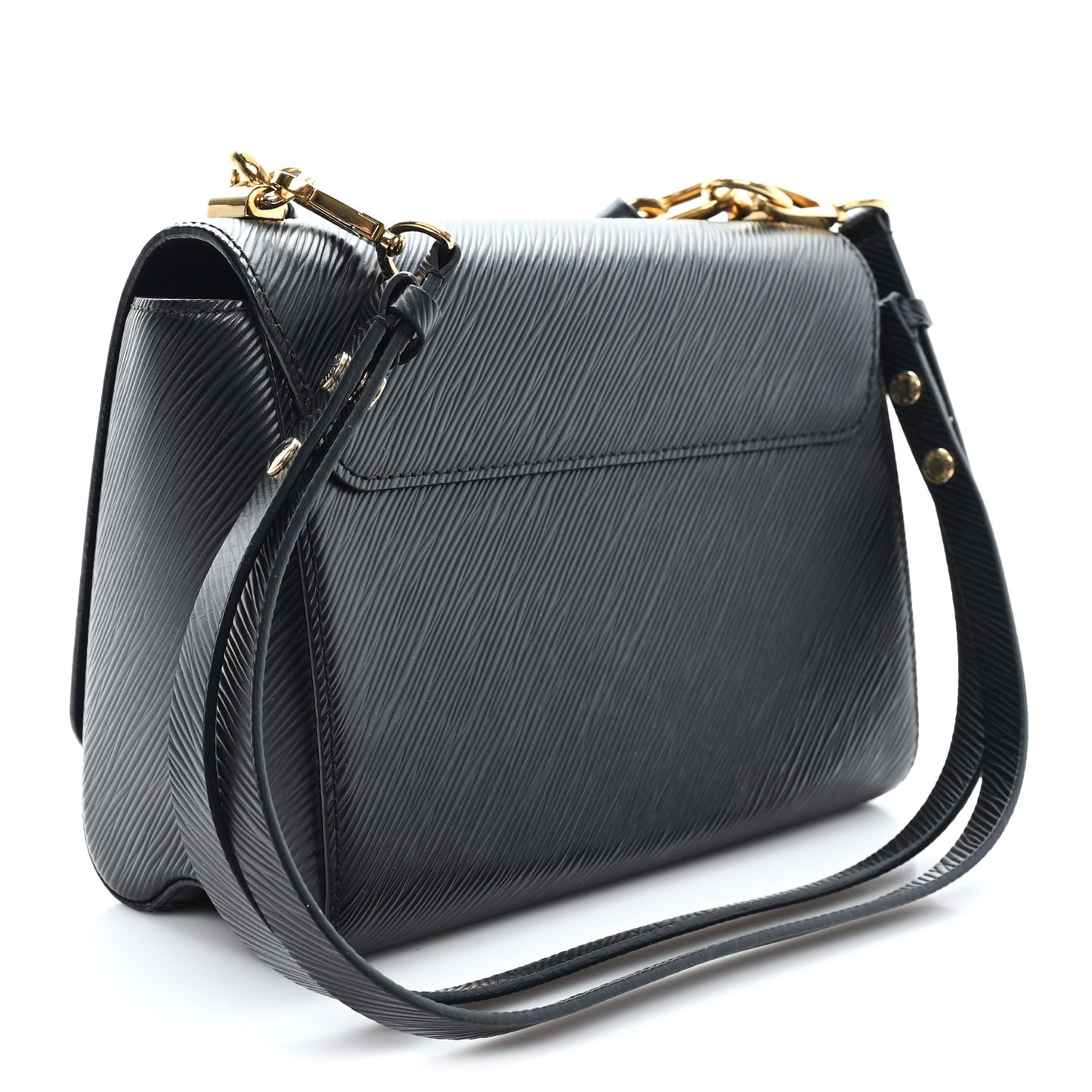 Epi Twist Braided Strap Shoulder Bag MM Black