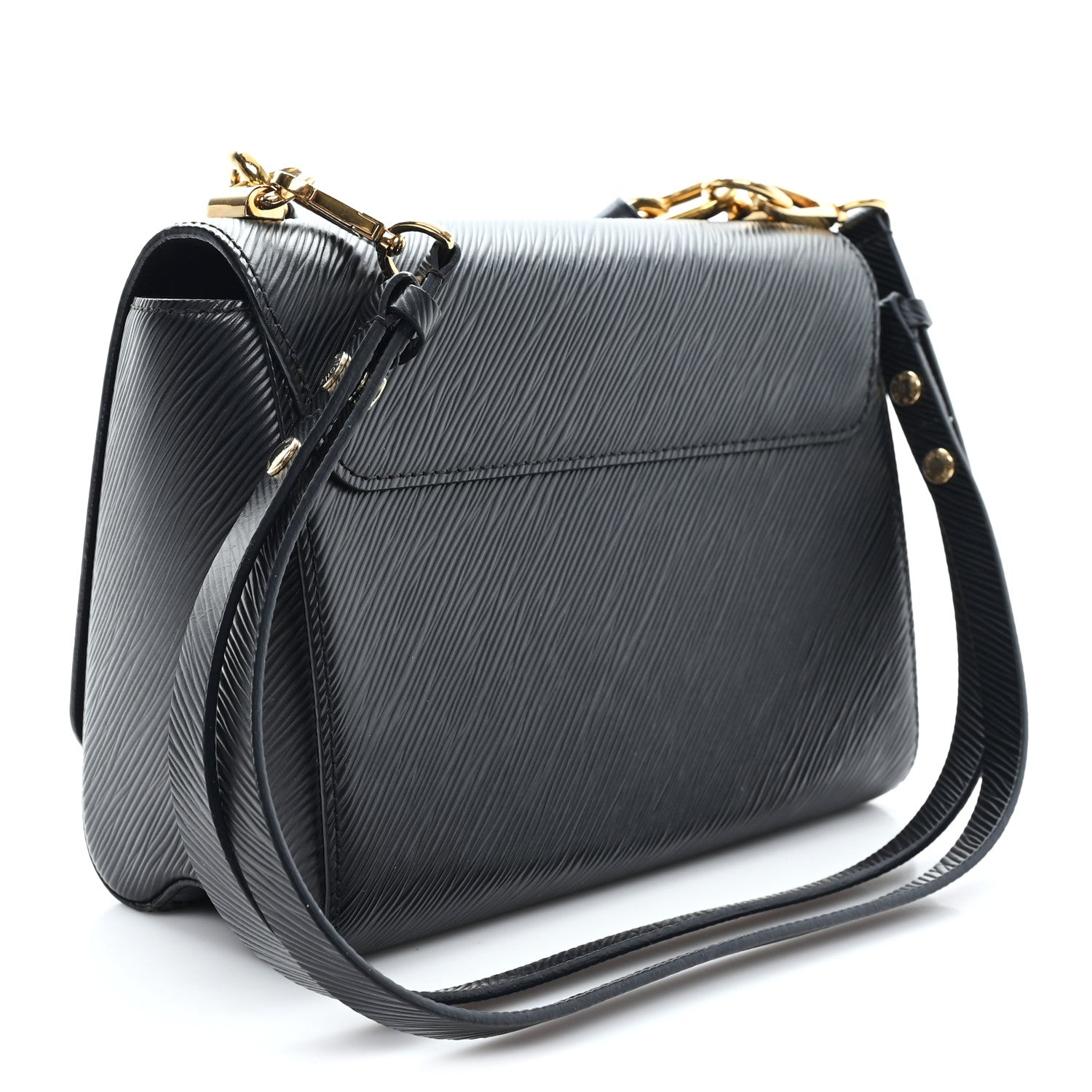 Louis Vuitton Epi Twist Braided Strap Shoulder Bag MM Black 3 of 9