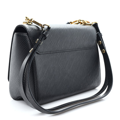 Louis Vuitton Epi Twist Braided Strap Shoulder Bag MM Black 3 of 9