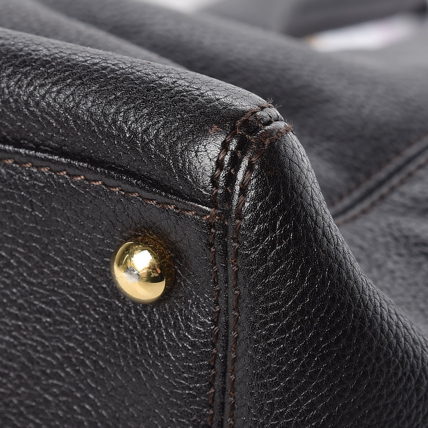Chanel Calfskin Cerf Executive Shopper Tote Dark Brown 9 of 12