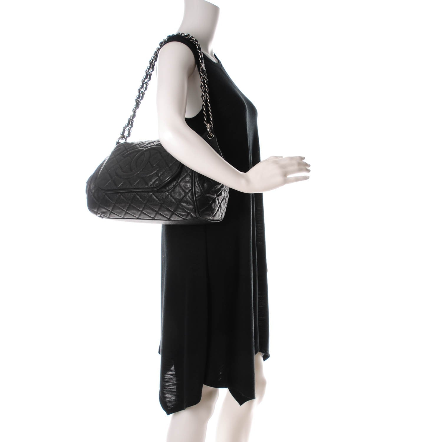 Chanel Caviar Quilted Timeless Accordion Flap Black 2 of 7