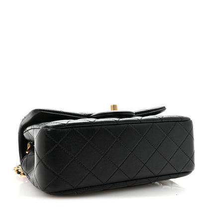 Chanel Lambskin Quilted Mini Rectangular Pearl Crush Flap Black 4 of 11