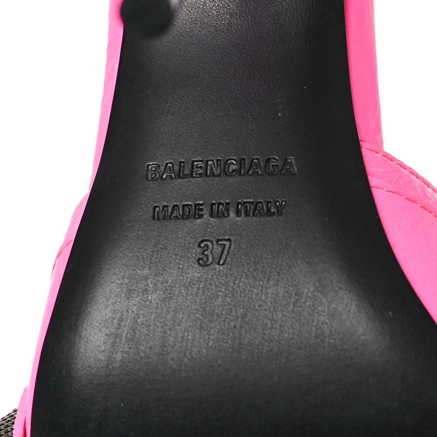 Agneau Arena Cagole 110mm Sandals 37 Fluo Pink