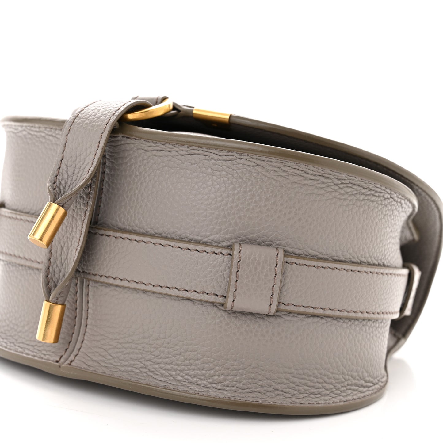 Calfskin Mini Marcie Round Crossbody Bag Cashmere Grey