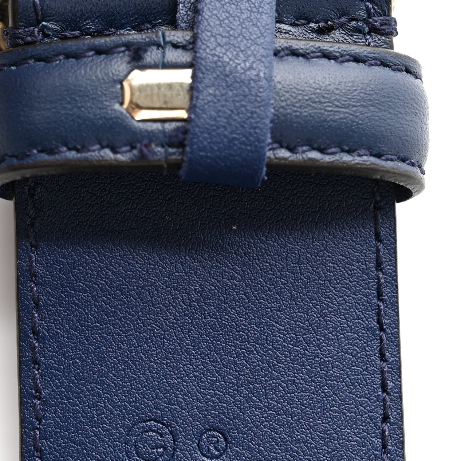 Gucci Moon Calfskin Interlocking G 37mm Belt 85 34 Cobalt Blue 7 of 7