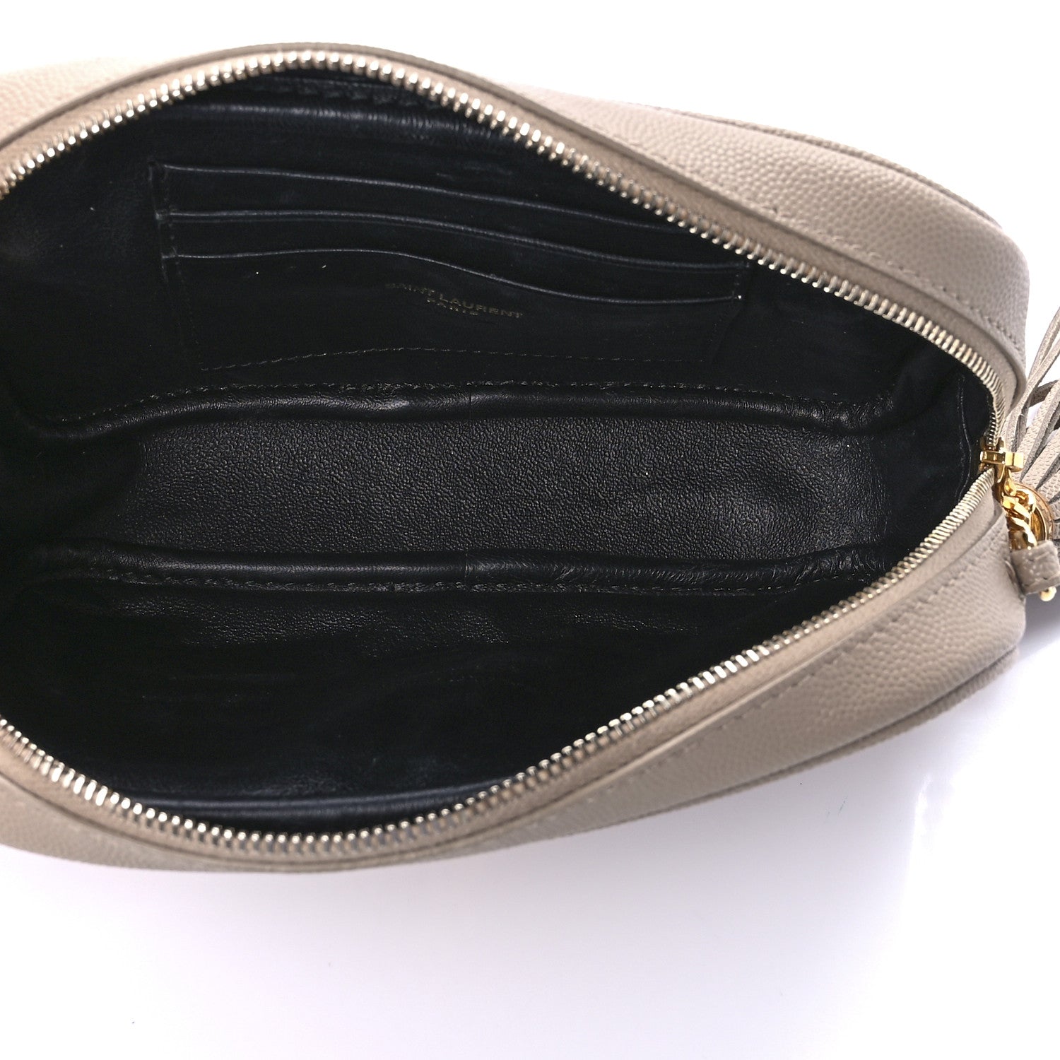 Saint Laurent Grain De Poudre Matelasse Monogram Mini Lou Camera Bag Dark Beige 5 of 11