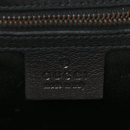Gucci Calfskin Web Metal Bamboo Tote Black 6 of 9