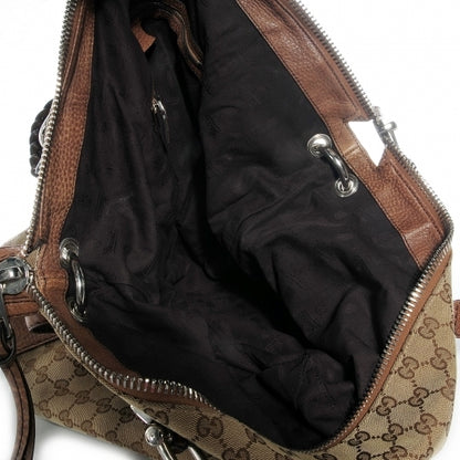 Gucci Monogram Large Bamboo Bar Tassel Shoulder Bag Brown 5 of 8