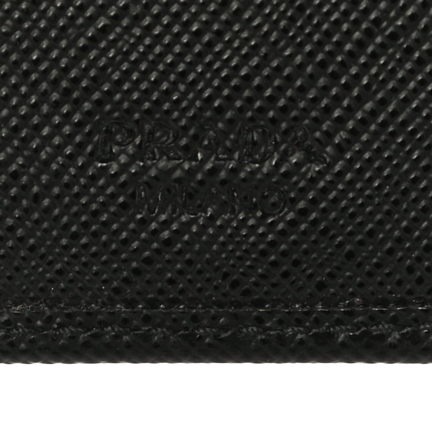 Prada Saffiano Metal Phone Wristlet Wallet Black 7 of 10
