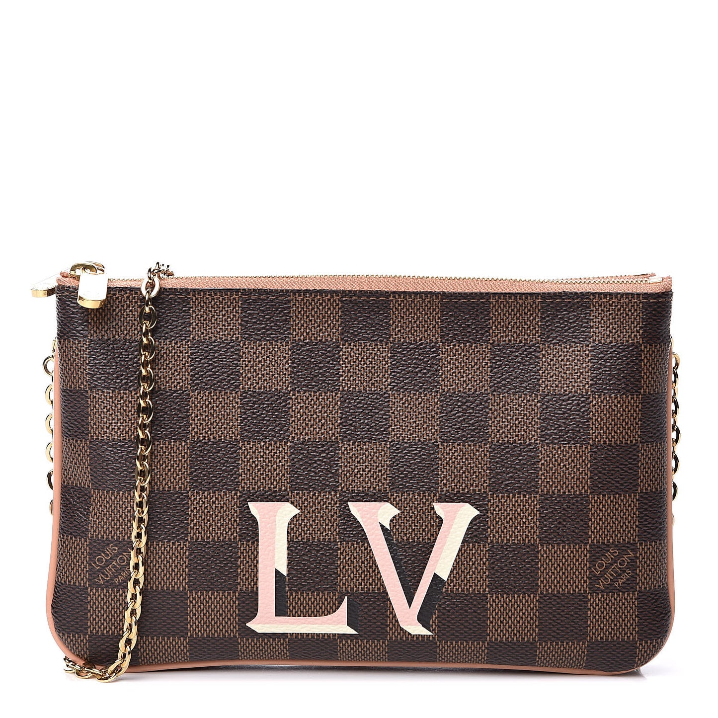 Damier Ebene Double Zip Pochette