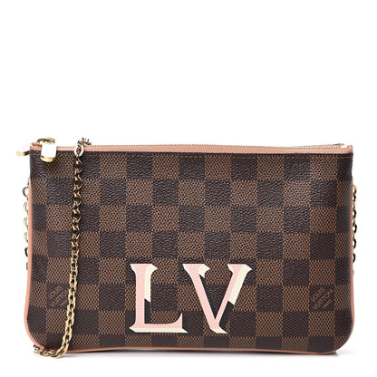 Louis Vuitton Damier Ebene Double Zip Pochette 1 of 11