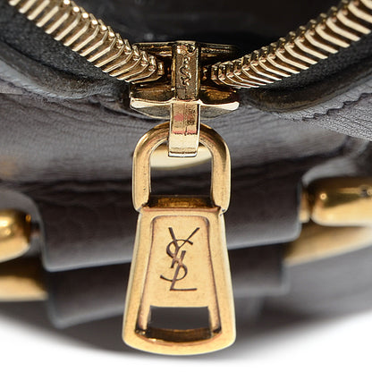 Saint Laurent Pebbled Patent Grain de Riz Large Muse Road Grey 9 of 9