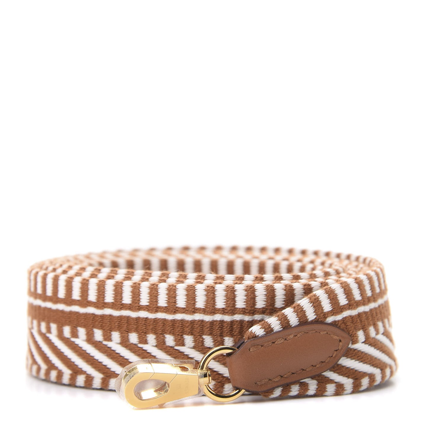 Toile Swift 25mm Sangle ZigZag Shoulder Strap Gold White