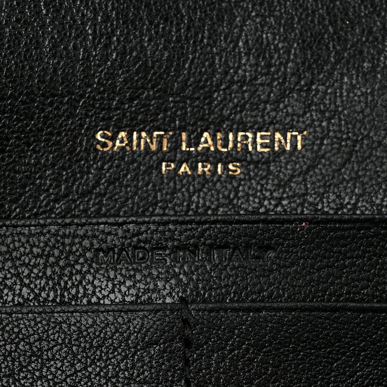 Saint Laurent Lambskin Diamond Quilted Becky Chain Wallet Black 6 of 10