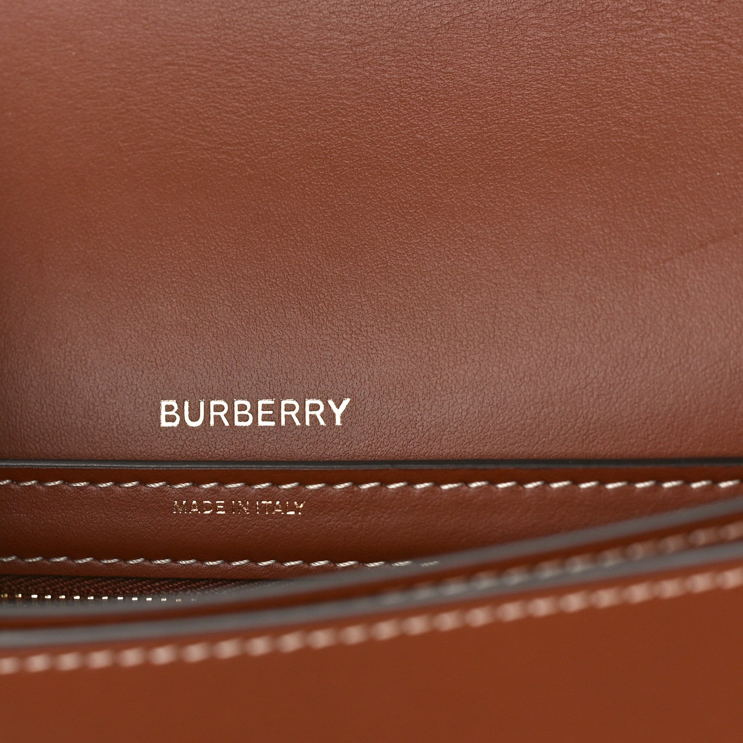 Burberry Calfskin Perforated Medium TB Olympia Shoulder Bag Tan 6 of 8