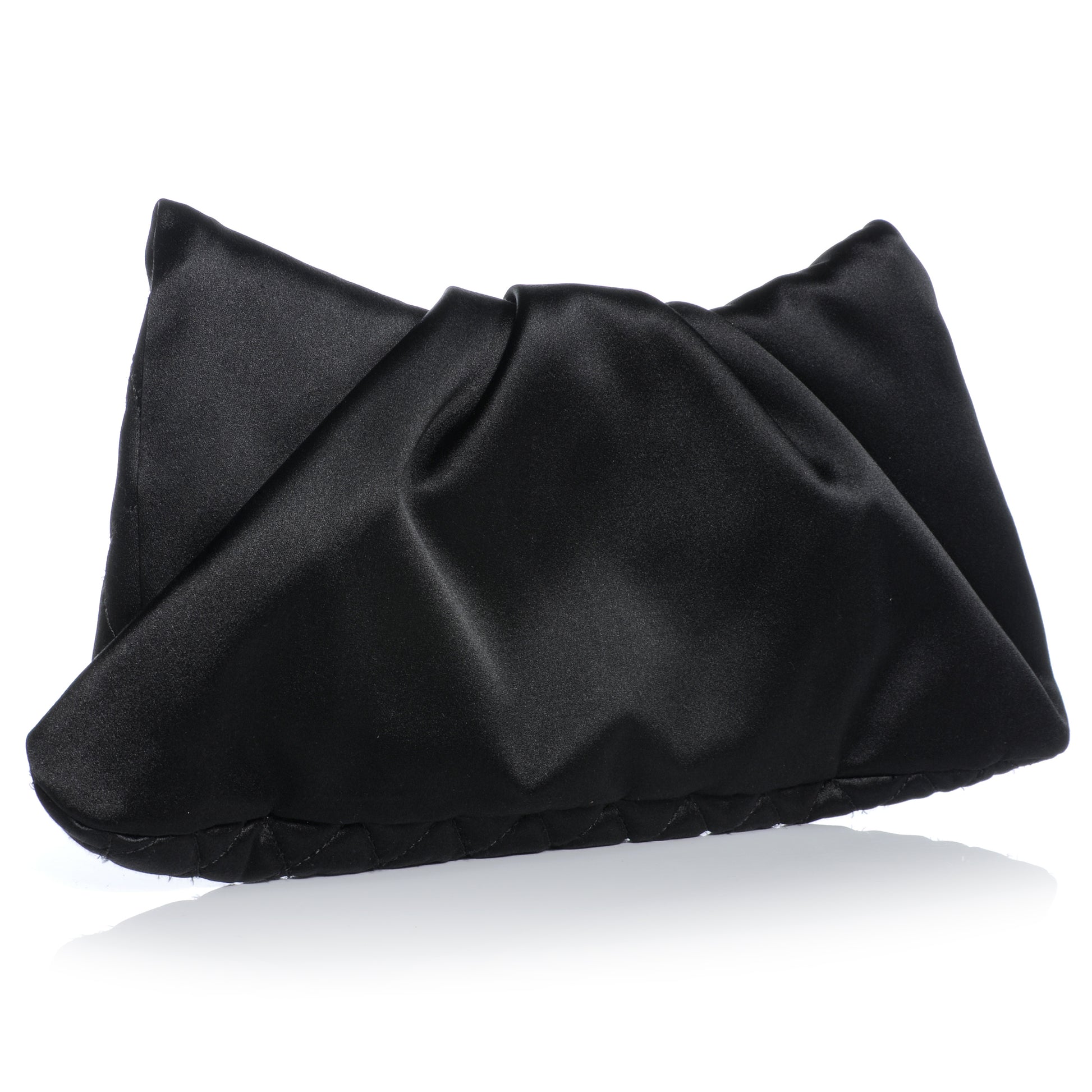 Chanel Satin Flap Clutch Black 3 of 7