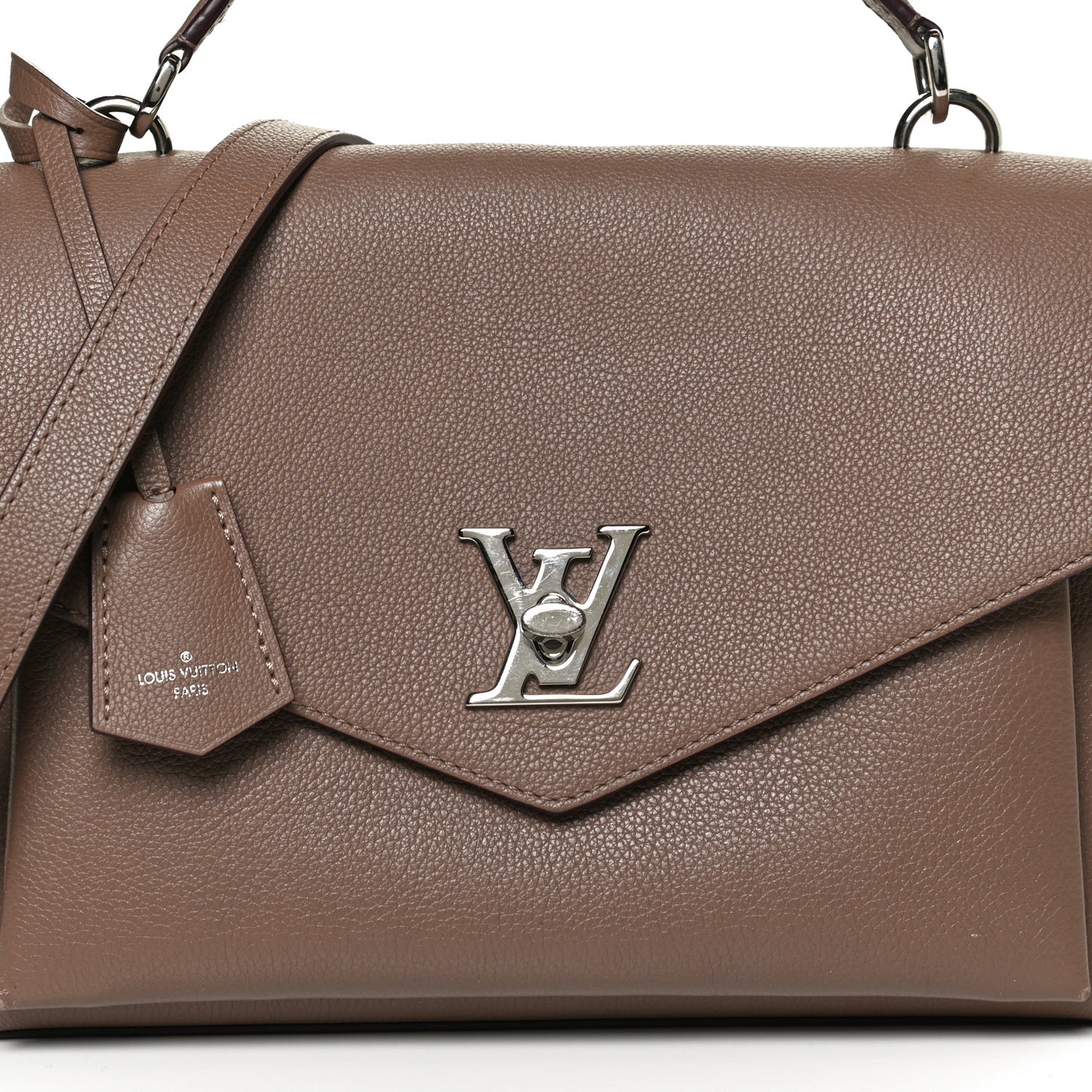 Soft Calfskin My Lockme Top Handle Taupe Glace