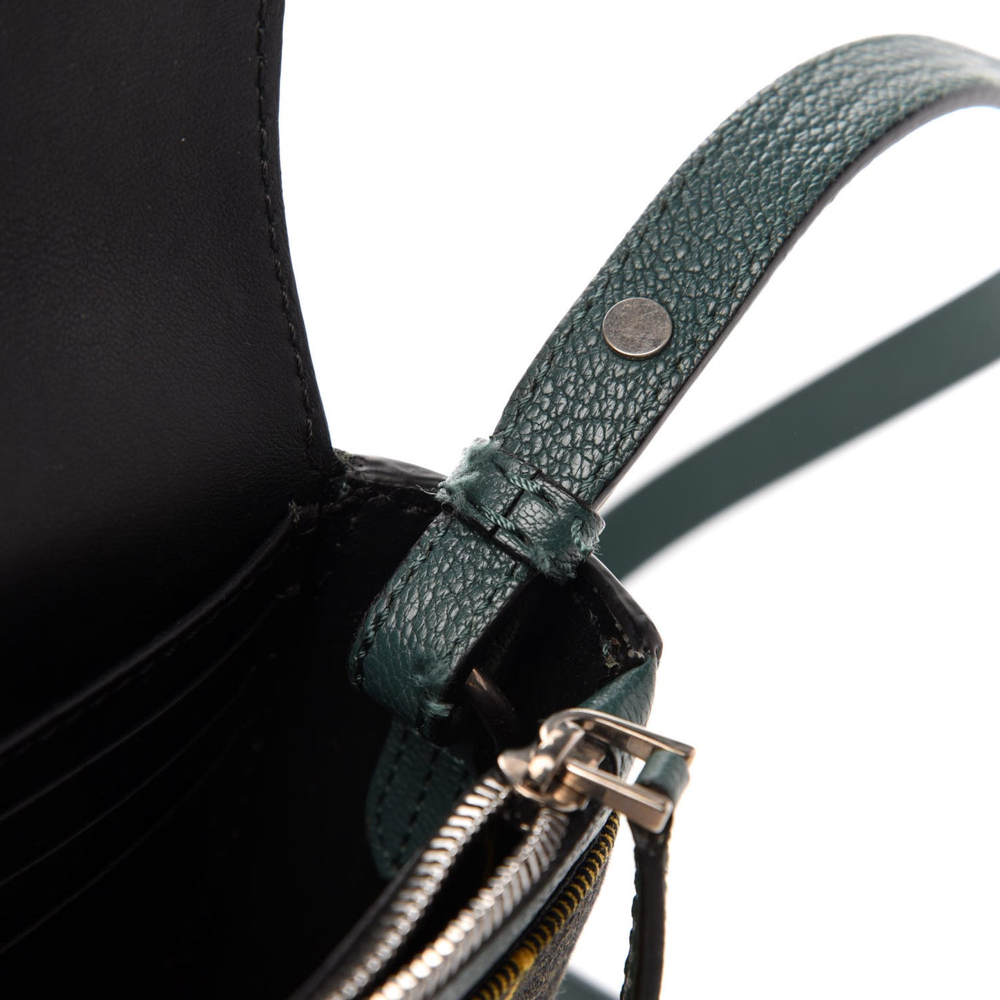 Canvas Tartan Mix Hampshire Wallet on Chain Green Multicolor